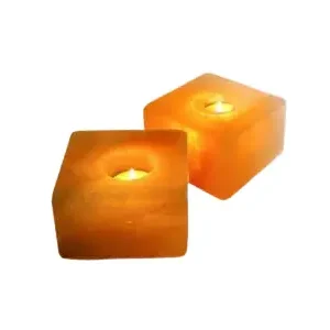 Square Shape Salt Candle Holders by alfah salts